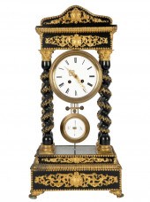 FRENCH EBONIZED AND GILT METAL