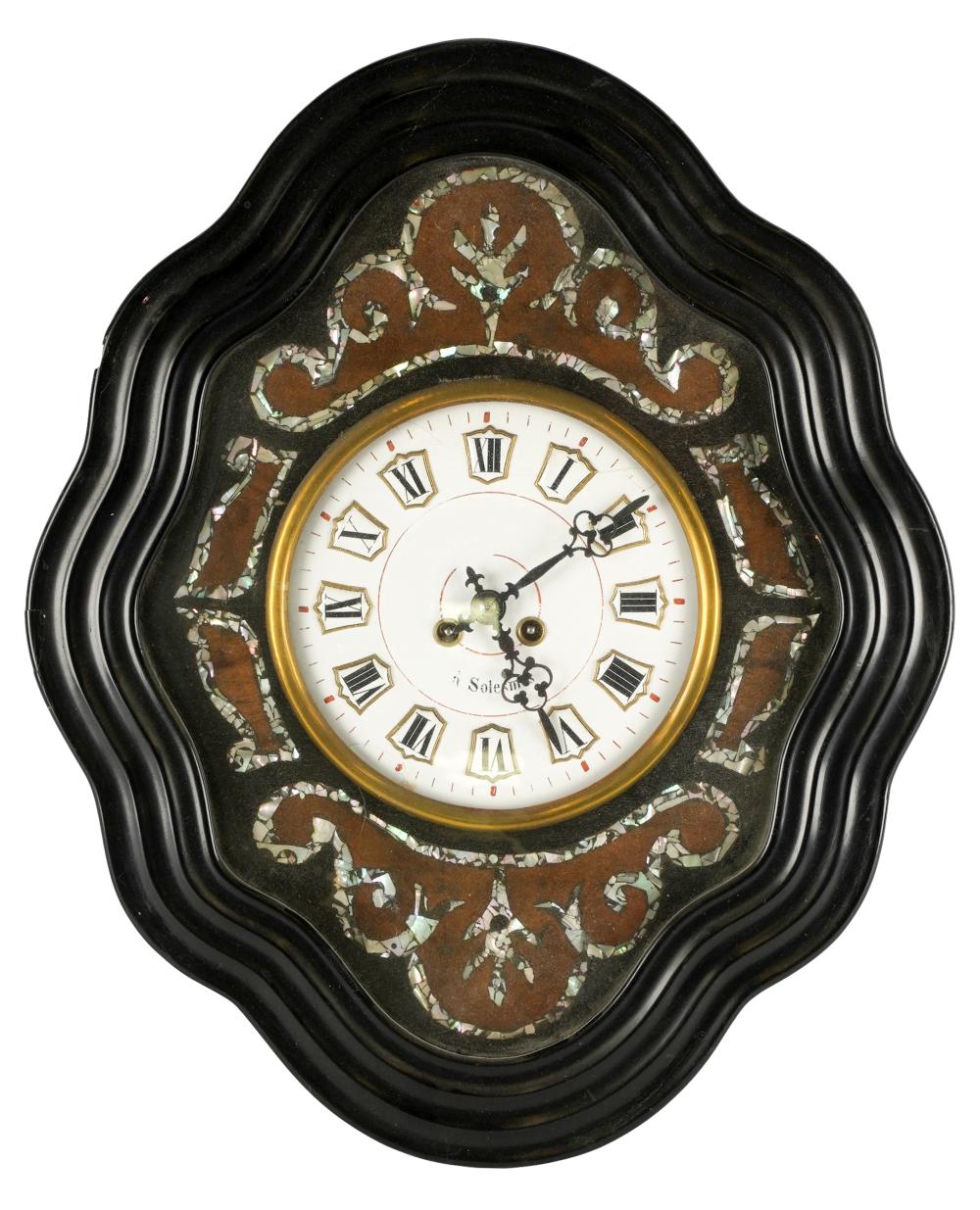 FRENCH EBONY WALL CLOCKwith