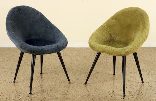 FRENCH EGG SHAPE UPHOLSTERED CHAIRS
