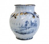 FRENCH EMILE GALLE FAIENCE VAS