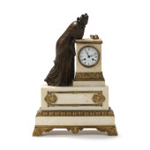 FRENCH EMPIRE BRONZE AND MARBL