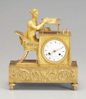 French Empire bronze dore cloc
