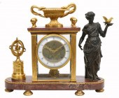 FRENCH EMPIRE BRONZE & MARBLE
