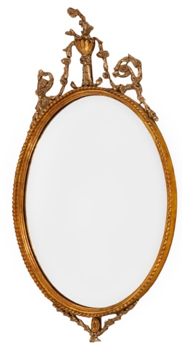FRENCH EMPIRE CARVED SILVER AND