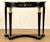 FRENCH EMPIRE DEMILUNE MARBLE