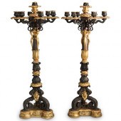 FRENCH EMPIRE DORE BRONZE CAND