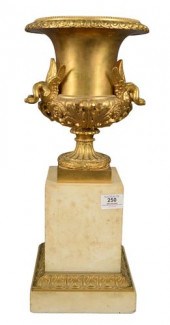 FRENCH EMPIRE DORE BRONZE URN,