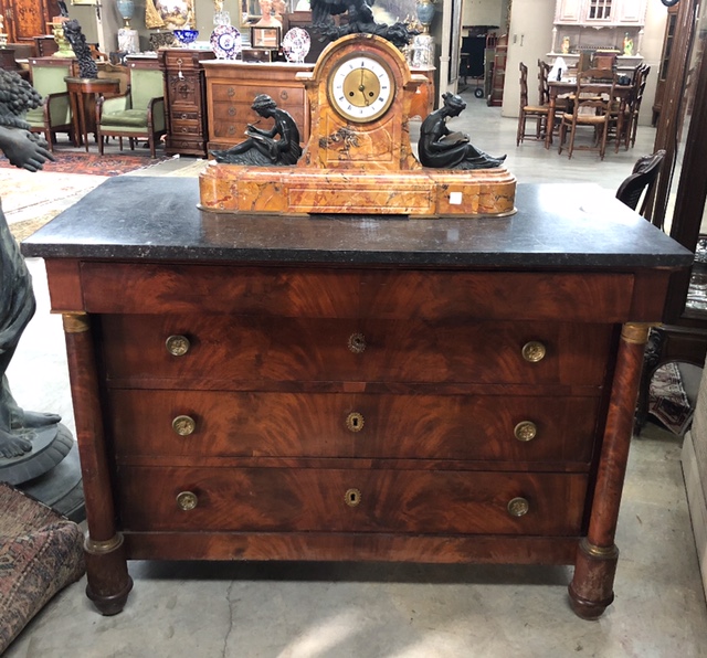 FRENCH EMPIRE FLAME MAHOGANY