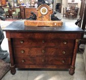 FRENCH EMPIRE FLAME MAHOGANY F