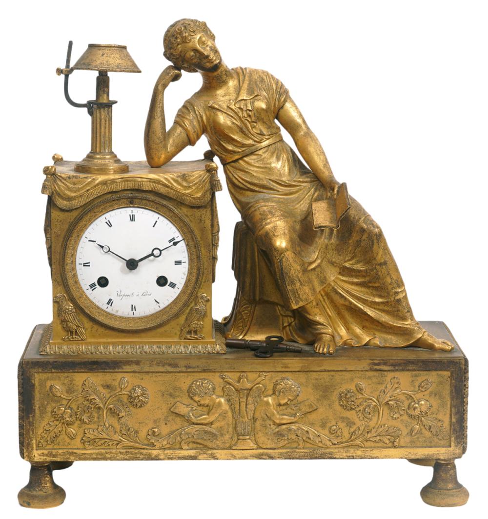 FRENCH EMPIRE GILT BRONZE 19TH C.