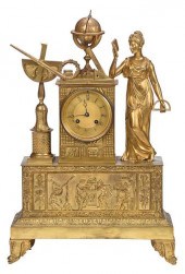 FRENCH EMPIRE GILT BRONZE FIGU