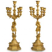 FRENCH EMPIRE GILT BRONZE FIGU