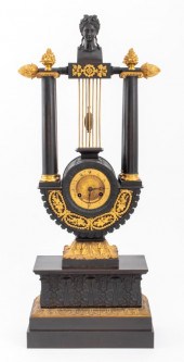 FRENCH EMPIRE GILT BRONZE LYRE