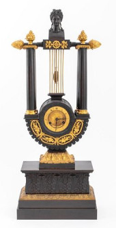 FRENCH EMPIRE GILT BRONZE LYRE