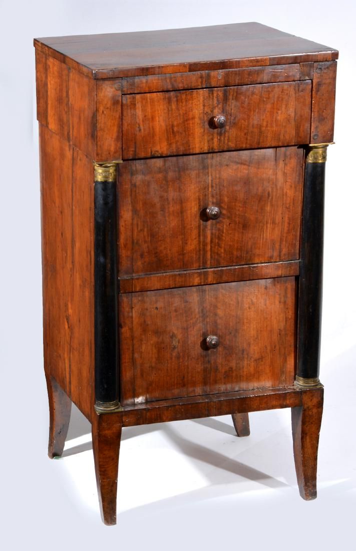 FRENCH EMPIRE MAHOGANY COMMODE,