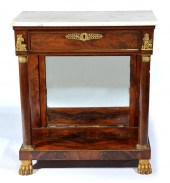 FRENCH EMPIRE MAHOGANY CONSOLE