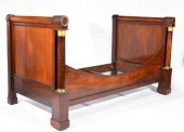 FRENCH EMPIRE MAHOGANY DAYBED,