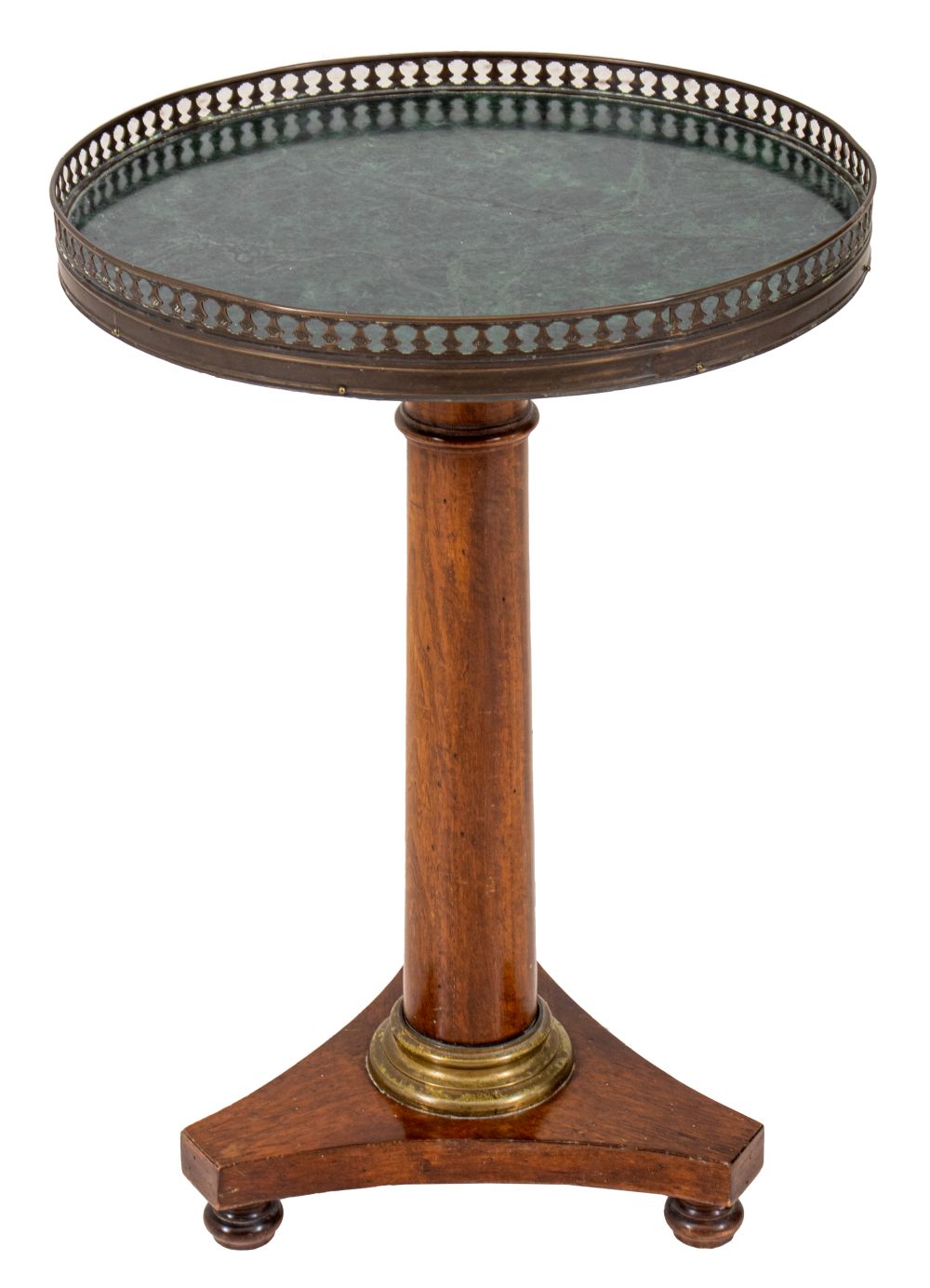 FRENCH EMPIRE MAHOGANY GREEN MARBLE