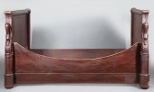 FRENCH EMPIRE MAHOGANY LIT DE