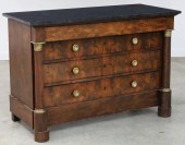 FRENCH EMPIRE MAHOGANY MARBLE