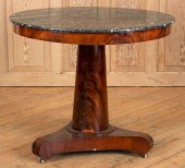 FRENCH EMPIRE MAHOGANY MARBLE