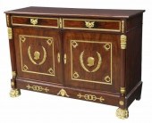 FRENCH EMPIRE MAHOGANY & ORMOL