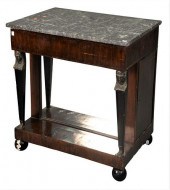 FRENCH EMPIRE MAHOGANY PIER TA