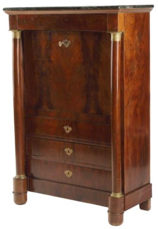 FRENCH EMPIRE MAHOGANY SECRETAIRE A