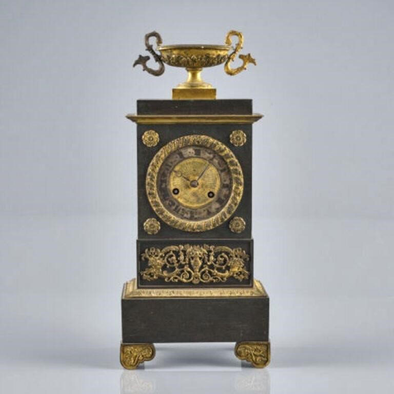 FRENCH EMPIRE MANTEL CLOCKAn Empire