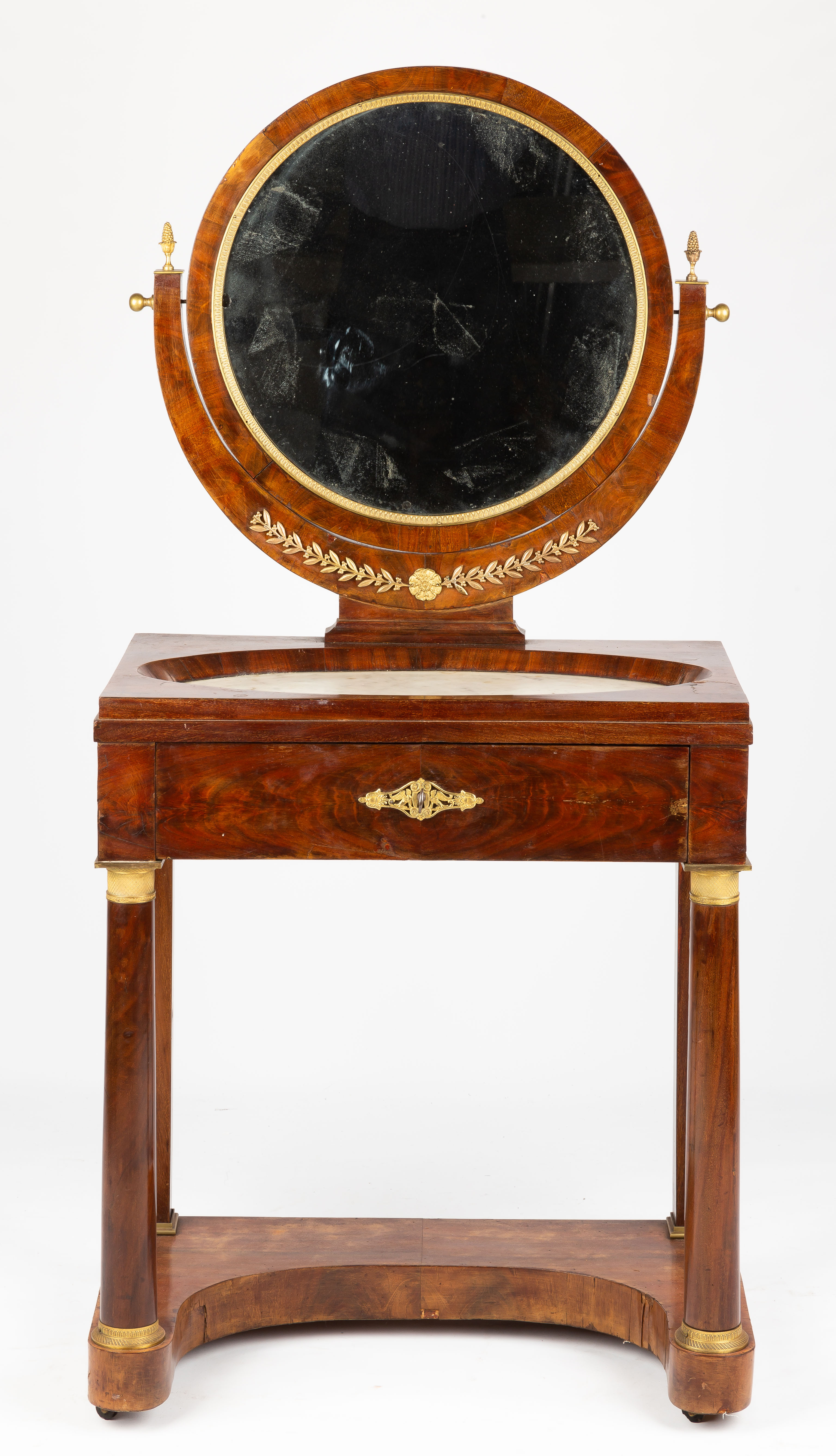FRENCH EMPIRE MARBLE-TOP DRESSING
