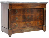 FRENCH EMPIRE MARBLE-TOP FLAME