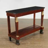 FRENCH EMPIRE MARBLE TOP MAHOG