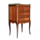 FRENCH EMPIRE MARBLE TOP TABLE