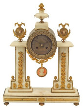 FRENCH EMPIRE ORMOLU &AMP; MAR