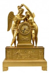 FRENCH EMPIRE ORMOLU CUPID & P