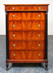 FRENCH EMPIRE PARCEL EBONIZED