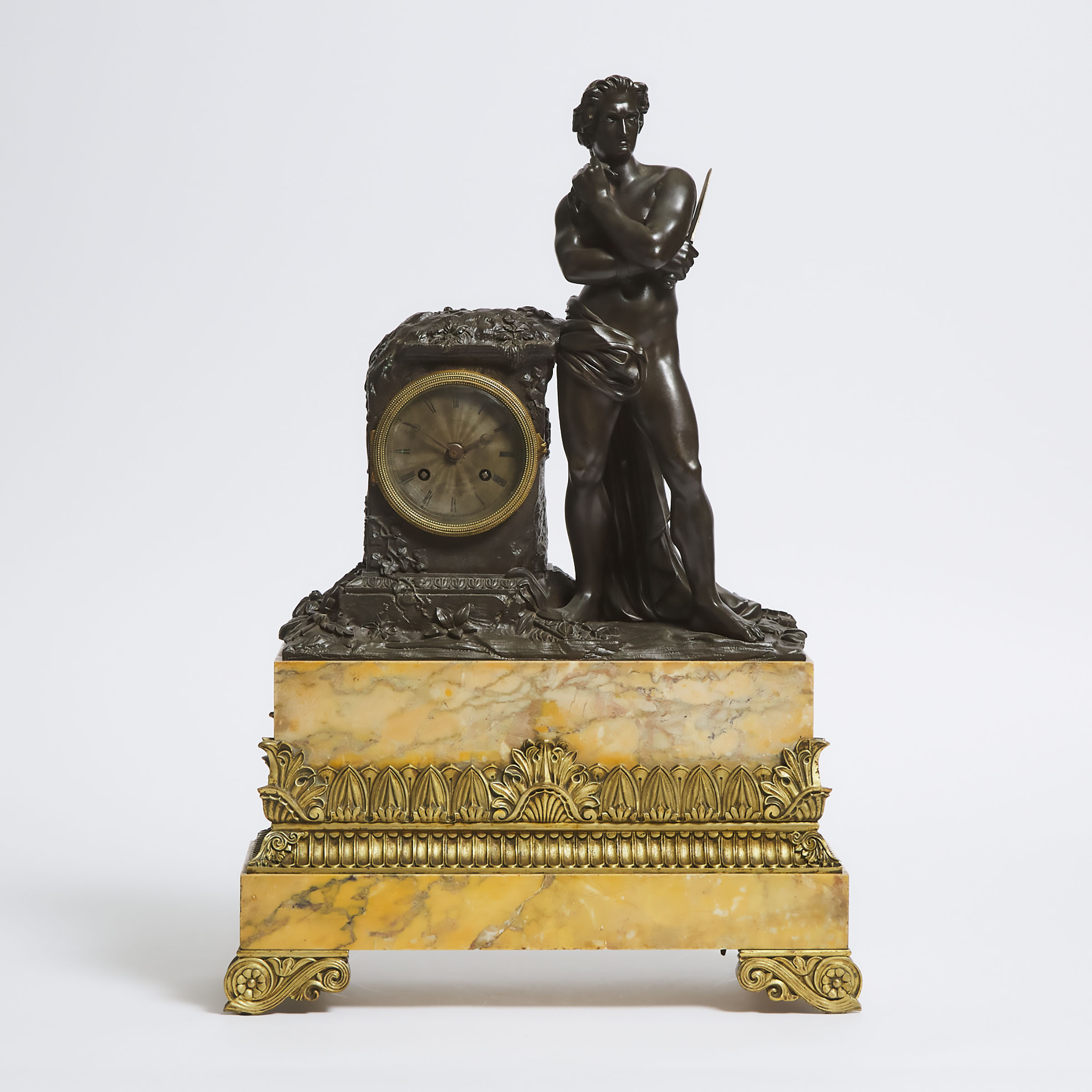 French Empire Patinated and Gilt