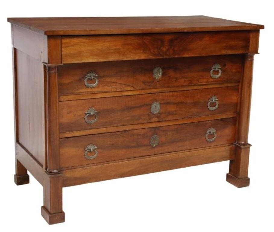 FRENCH EMPIRE PERIOD FIGURED WALNUT