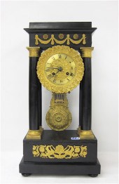 FRENCH EMPIRE PORTICO CLOCK Ho