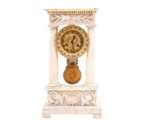 FRENCH EMPIRE PORTICO CLOCKFrench
