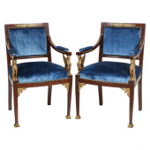 FRENCH EMPIRE REVIVAL PAIR FAU