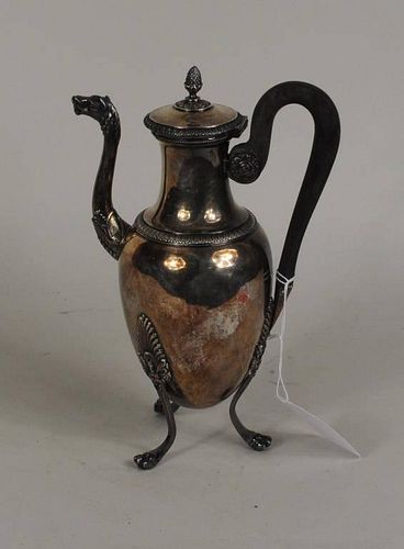FRENCH EMPIRE SILVER COFFEE