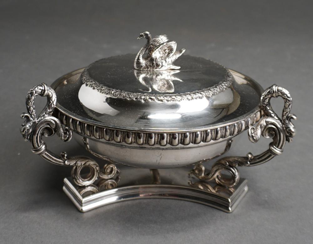 FRENCH EMPIRE SILVERPLATE SWAN