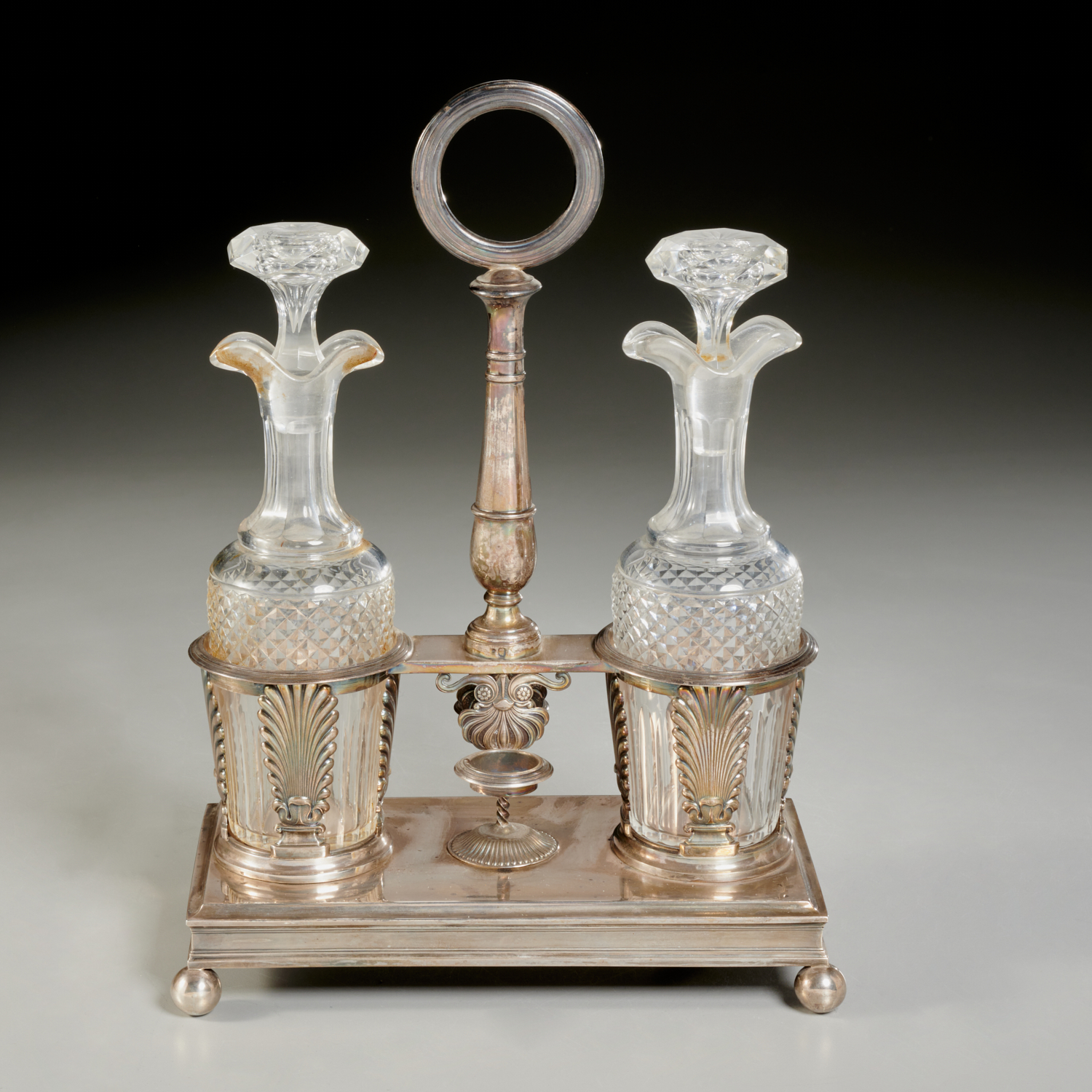 FRENCH EMPIRE STERLING SILVER CRUET