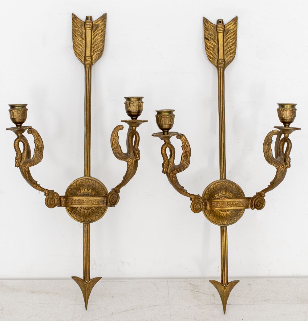 FRENCH EMPIRE STYLE BRASS ARROW &