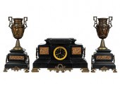 FRENCH EMPIRE STYLE BRONZE & B
