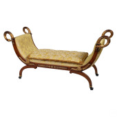 FRENCH EMPIRE STYLE CARVED SWA
