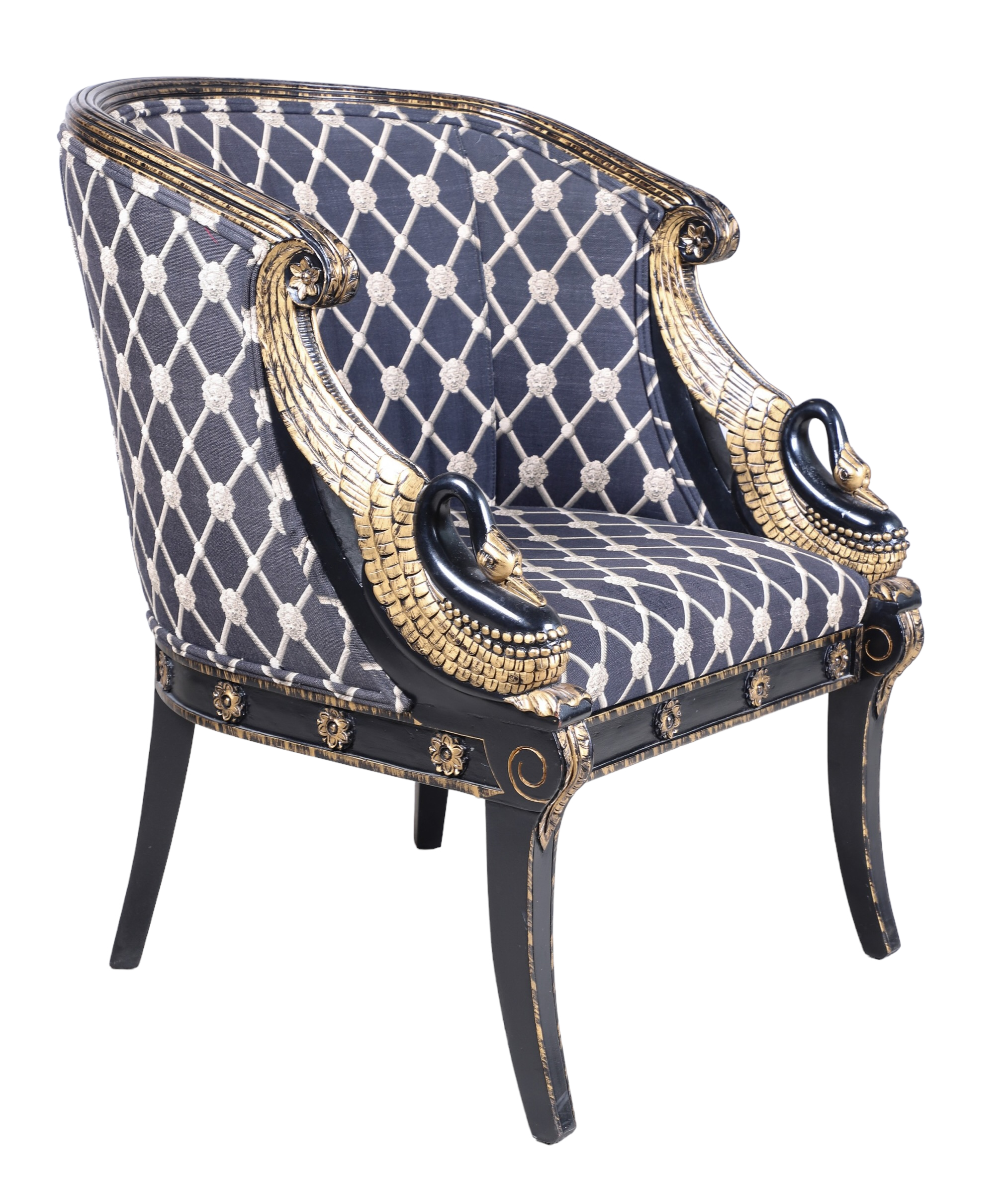 French Empire style ebonized and