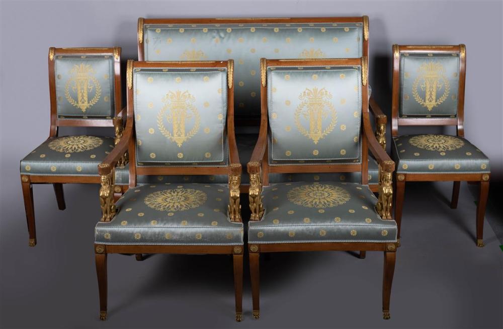 FRENCH EMPIRE STYLE FRUITWOOD AND