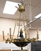 FRENCH EMPIRE STYLE GILT BRONZ
